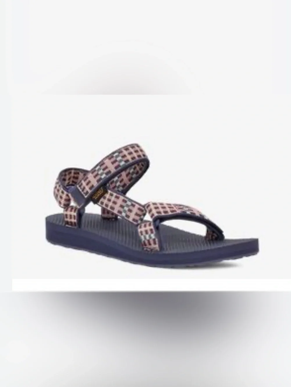 Teva Women Navy and Pink Geometric Strap Sandal Size 10